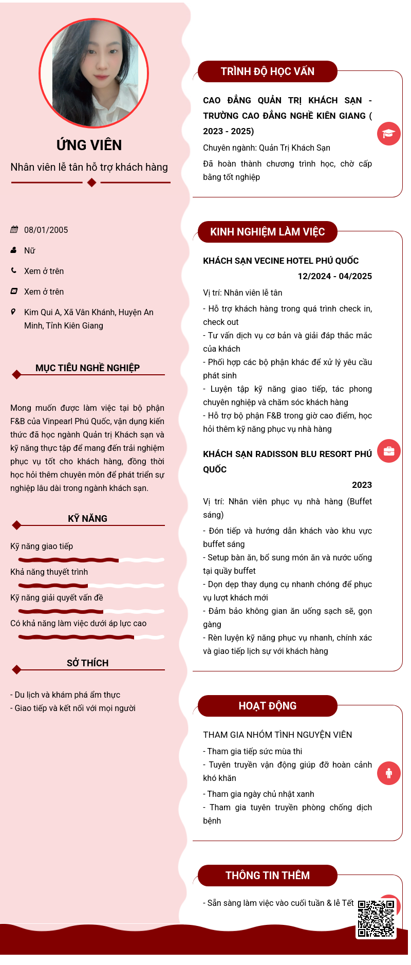 CV ứng viên