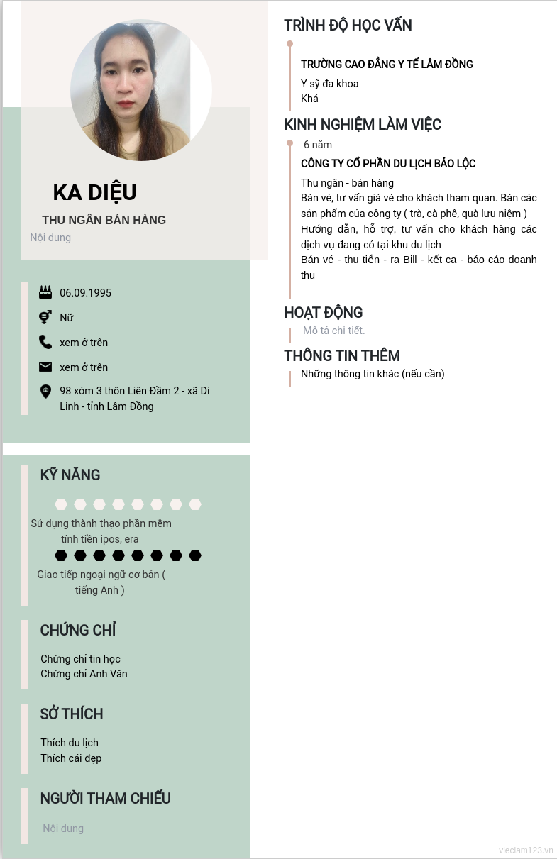 CV ứng viên
