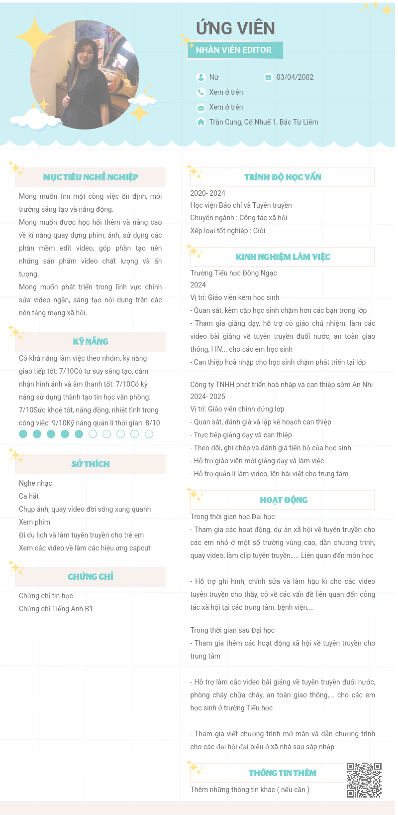 CV ứng viên