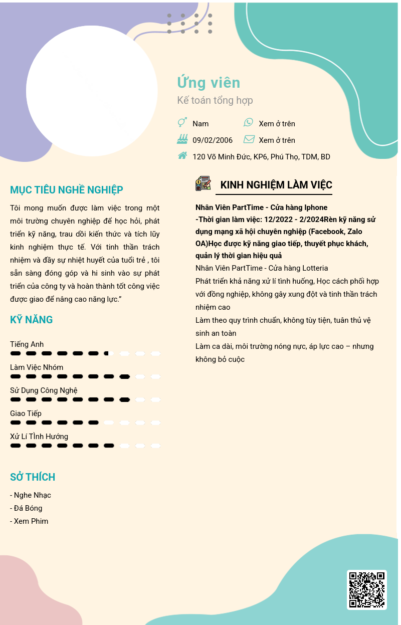 CV ứng viên