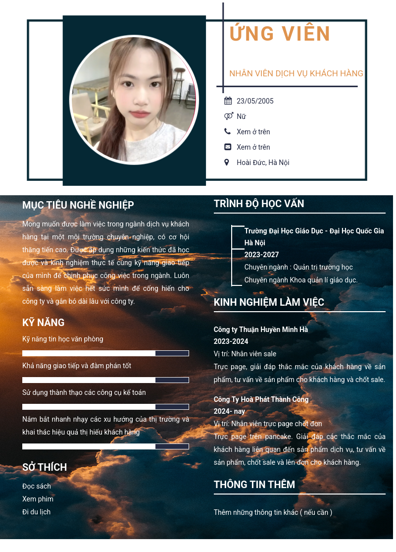 CV ứng viên