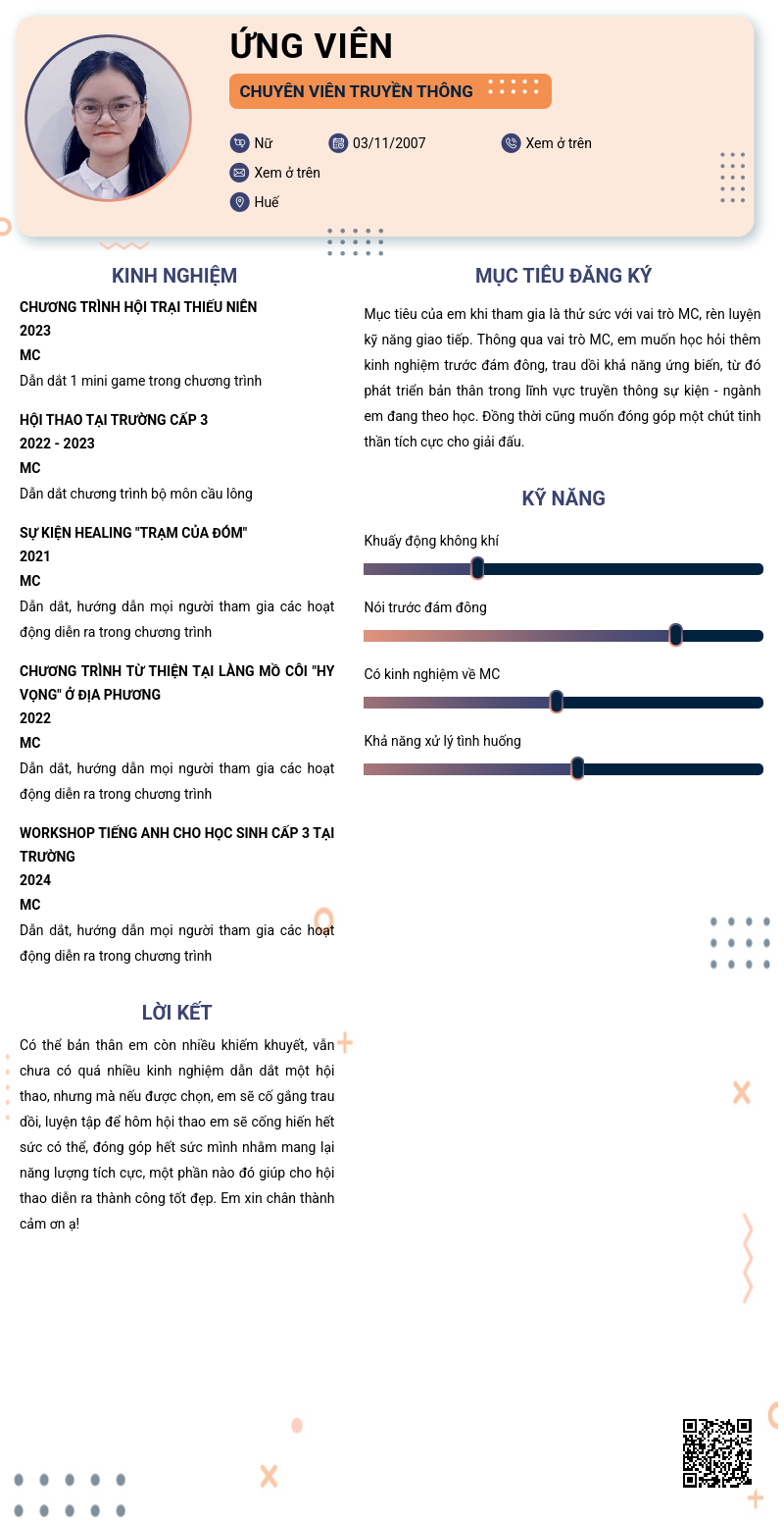 CV ứng viên