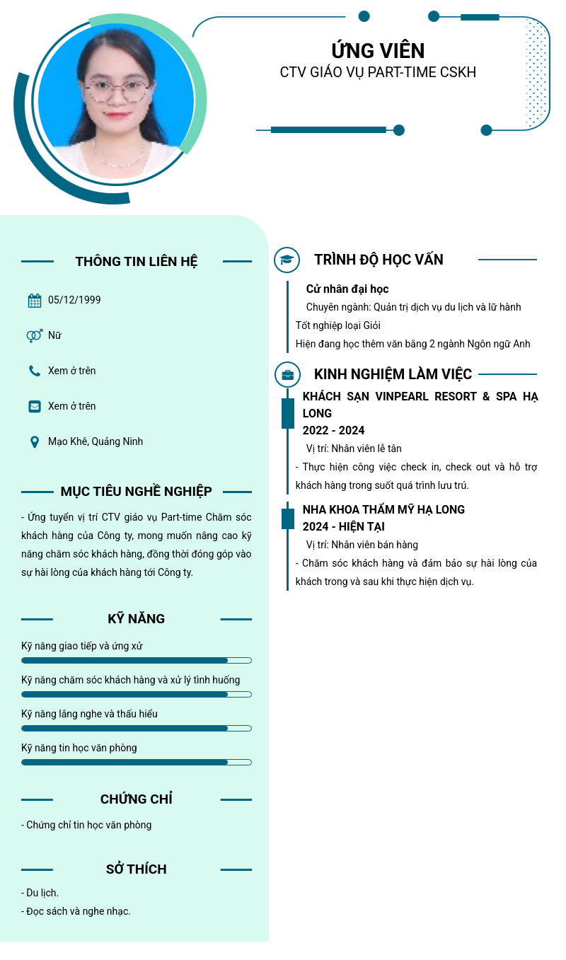 CV ứng viên