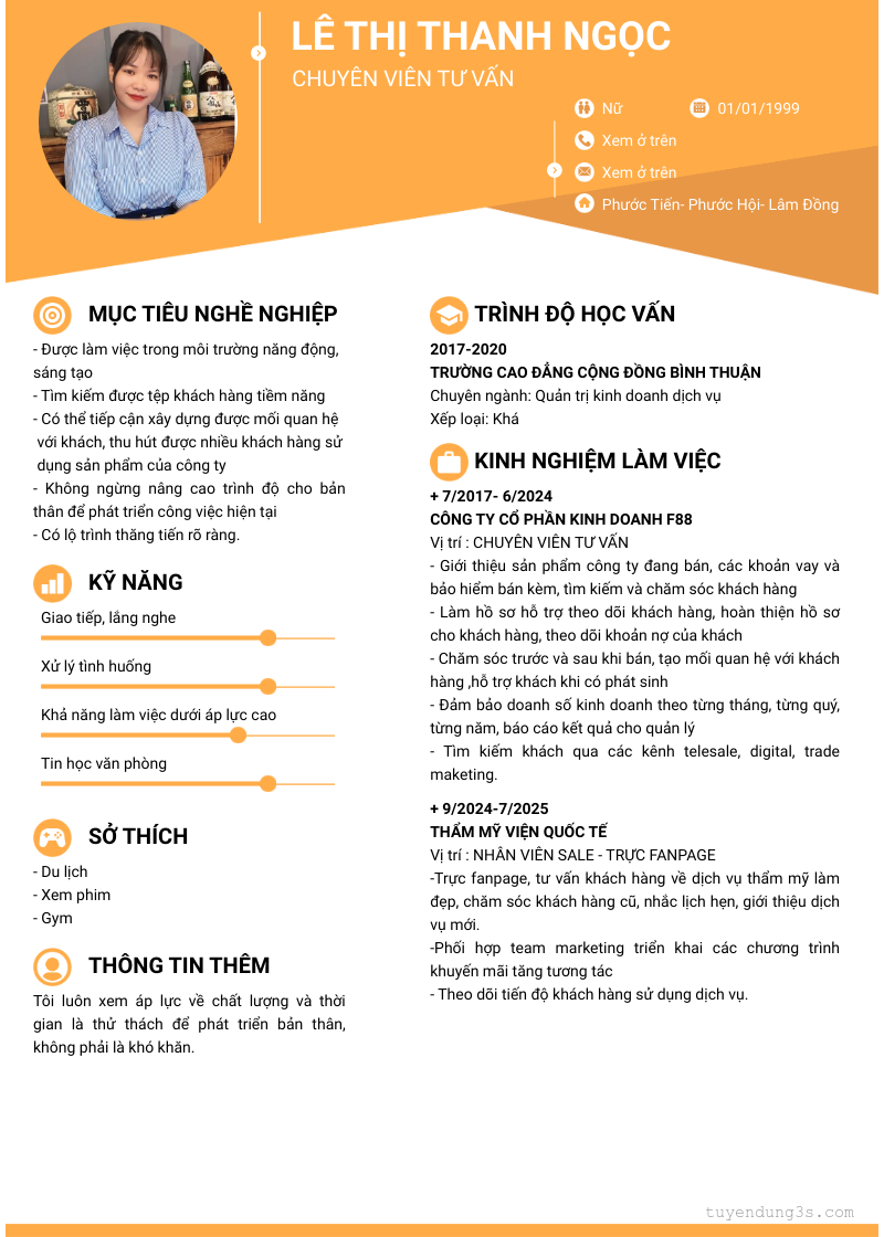 CV ứng viên