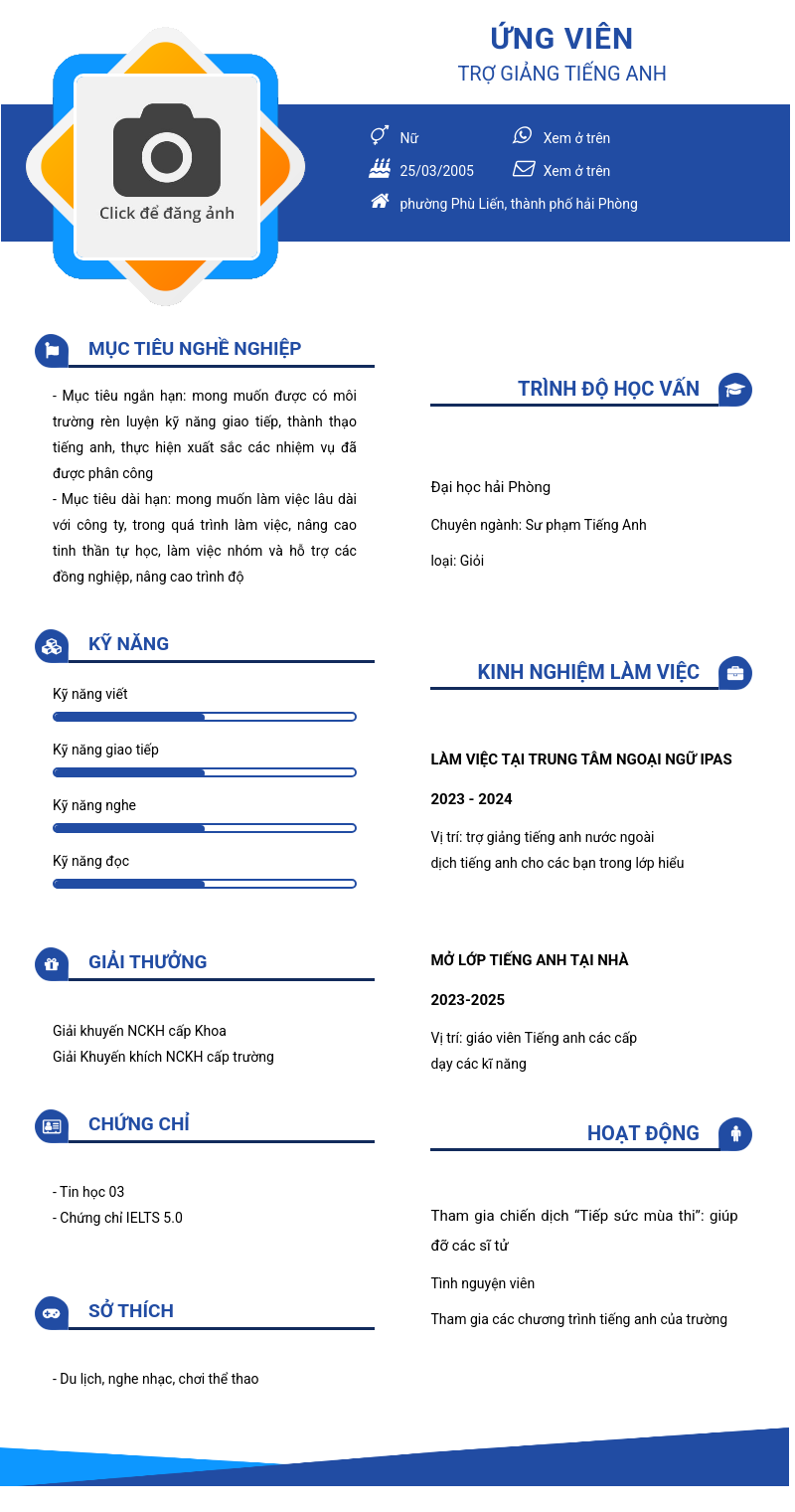 CV ứng viên