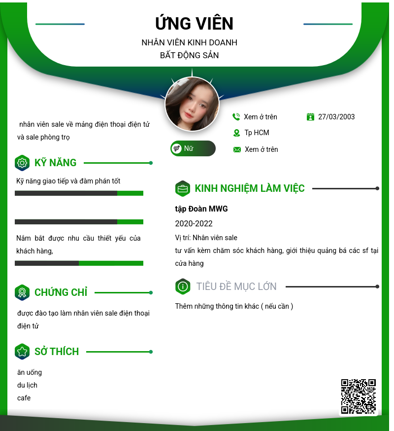 CV ứng viên