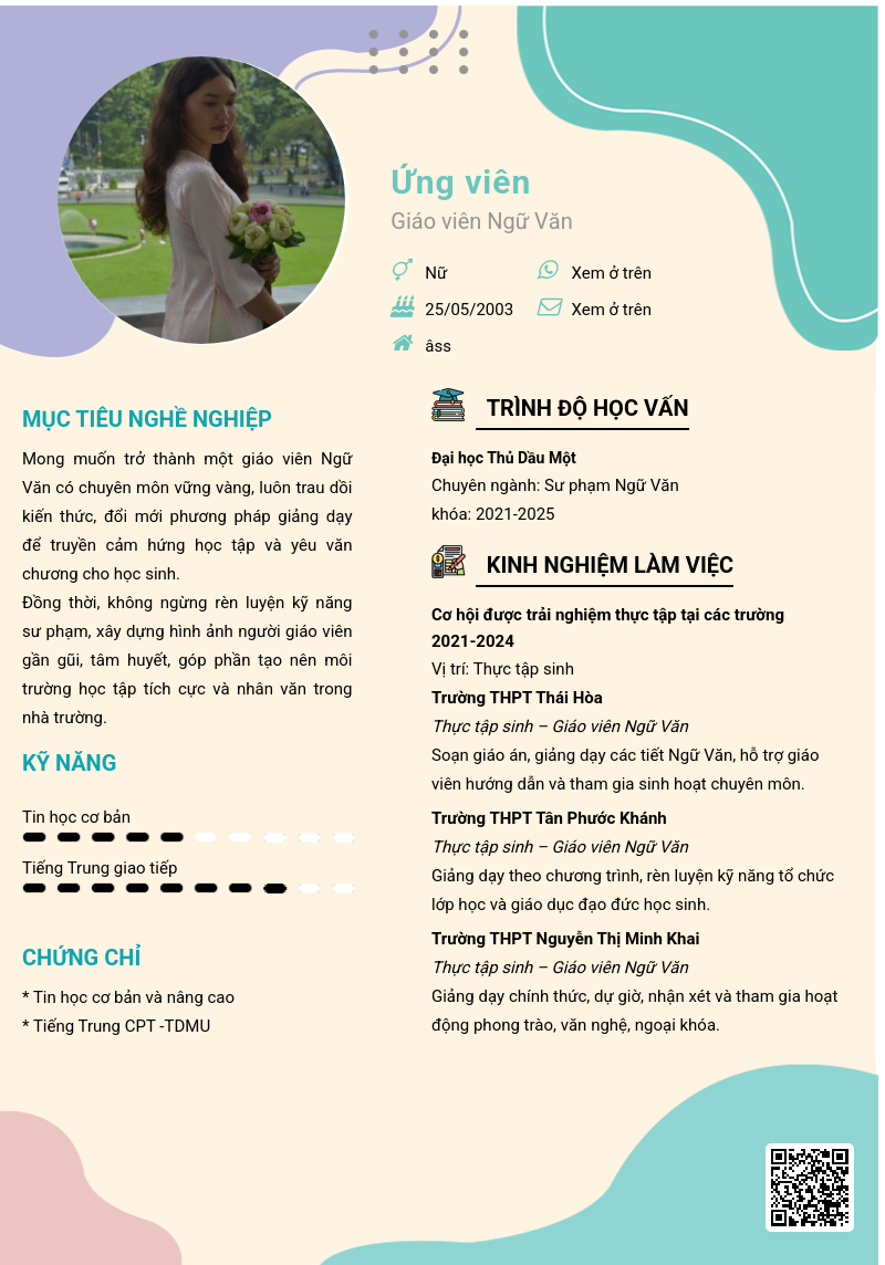 CV ứng viên
