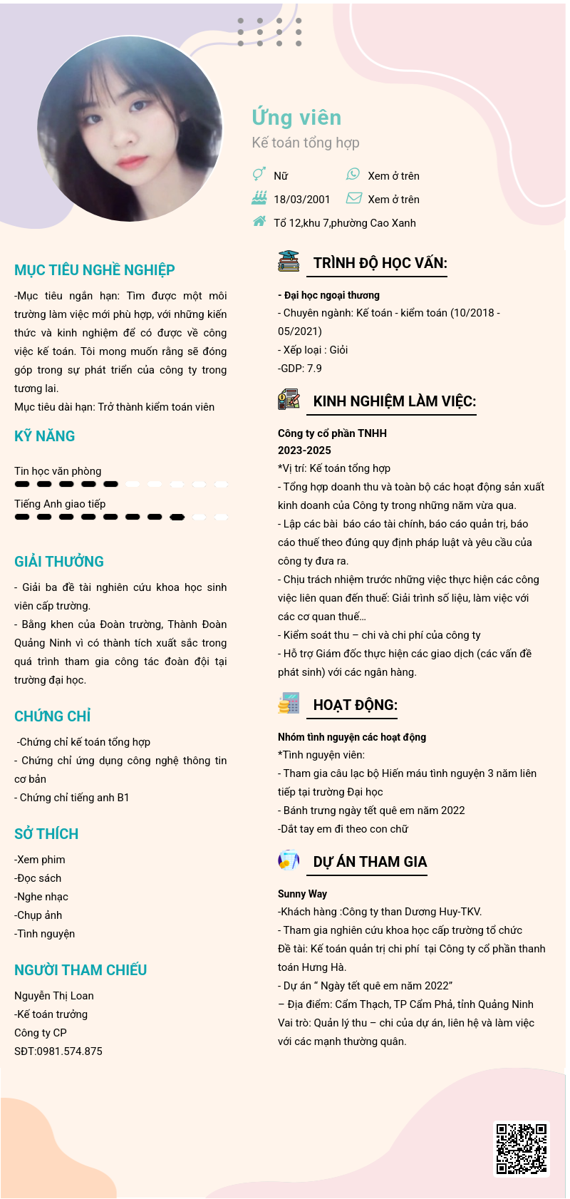 CV ứng viên
