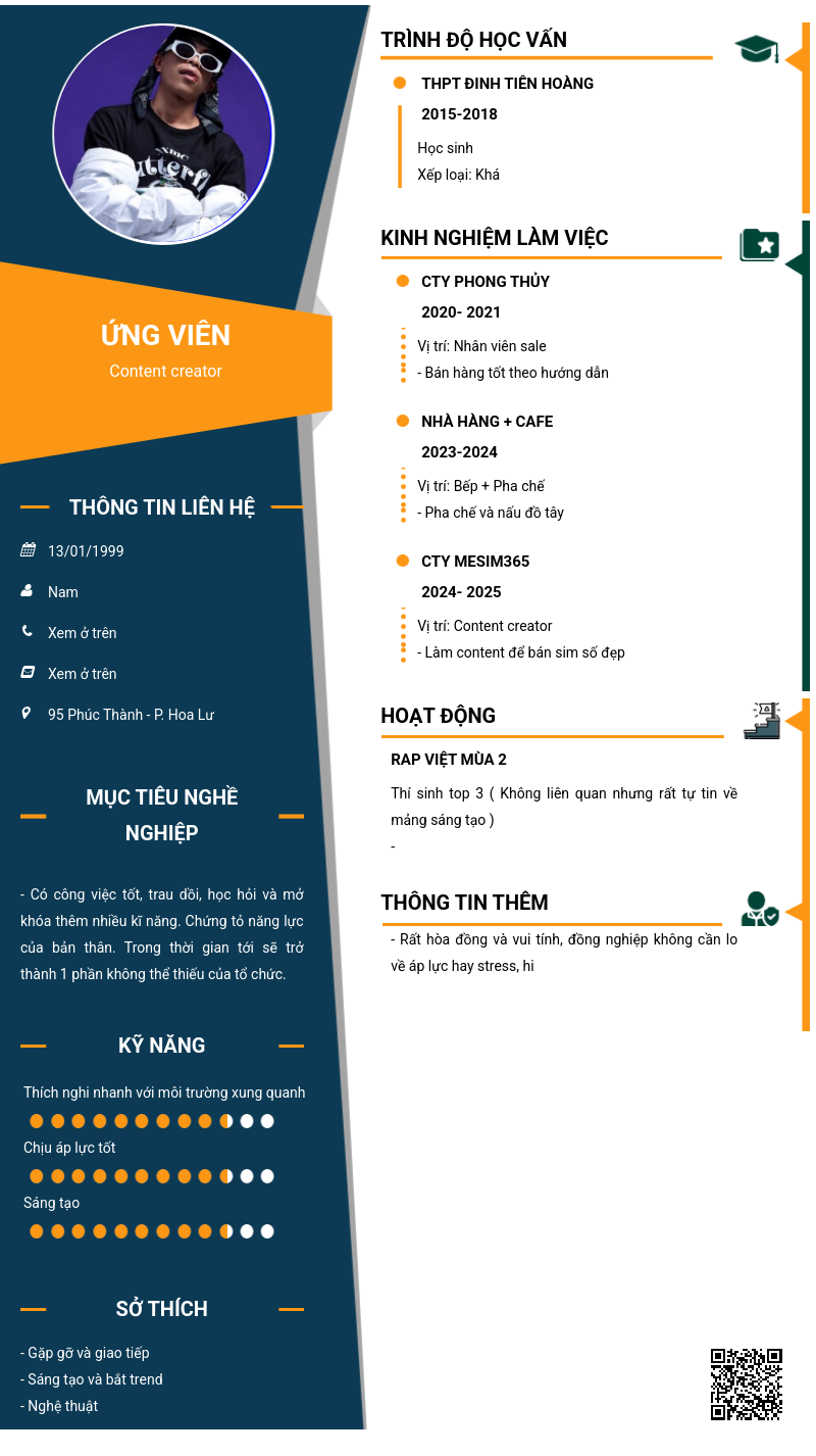 CV ứng viên