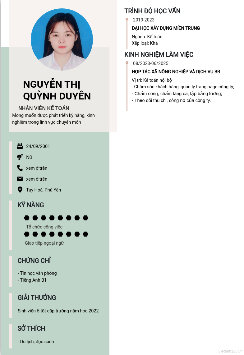 CV ứng viên