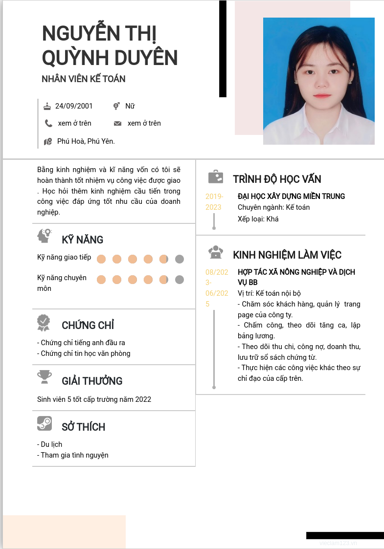 CV ứng viên