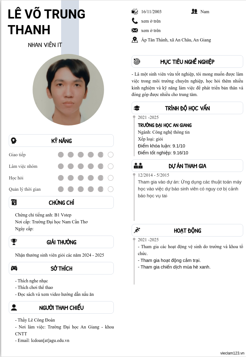 CV ứng viên