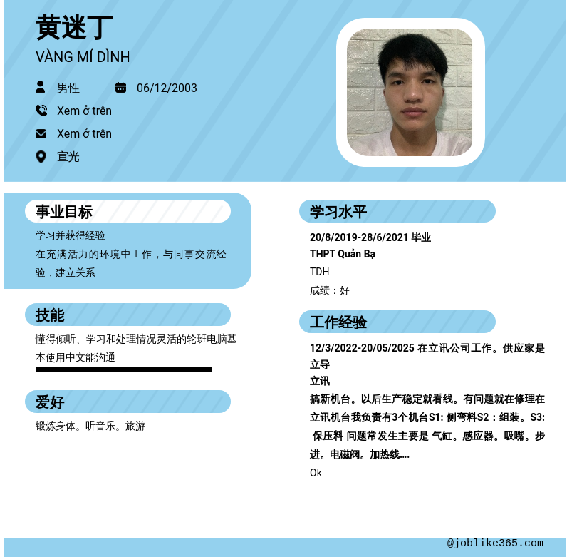 CV ứng viên