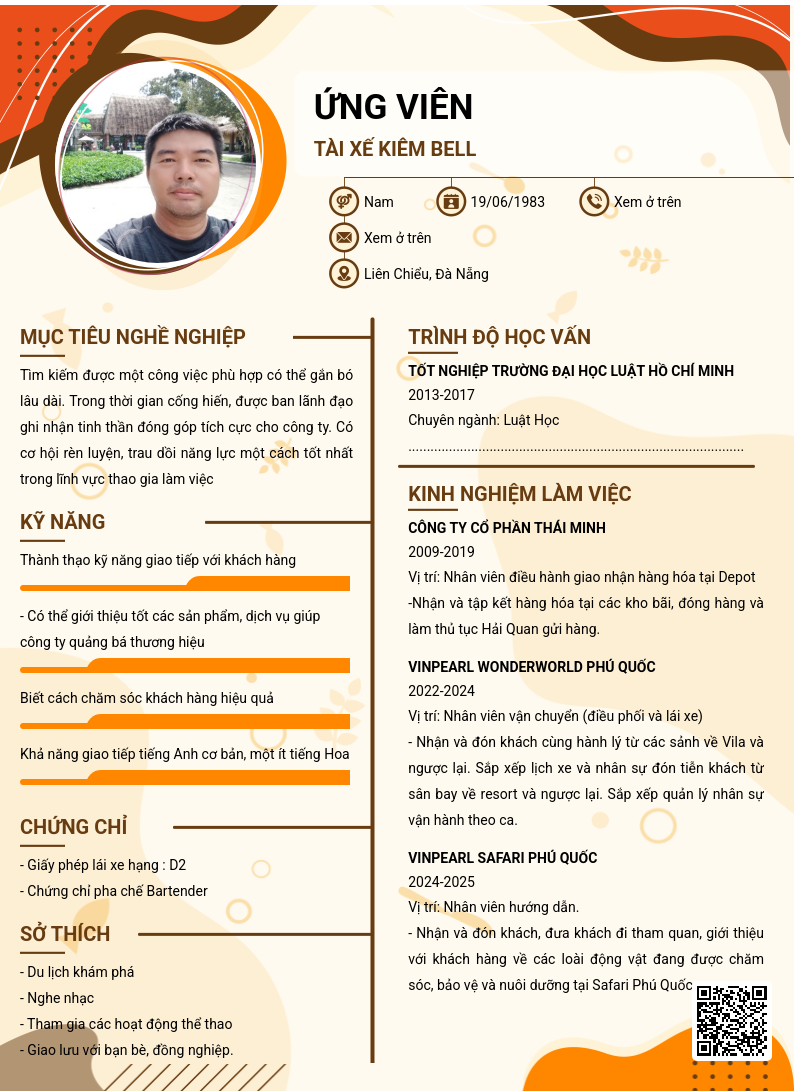 CV ứng viên