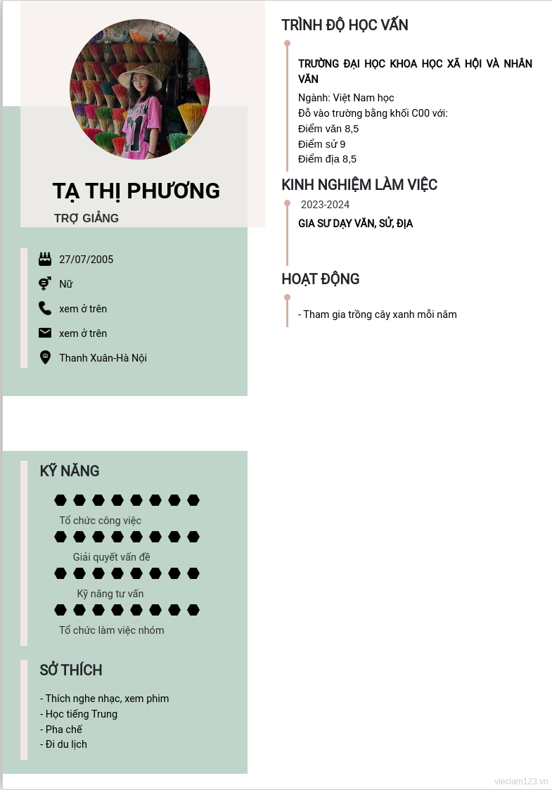 CV ứng viên