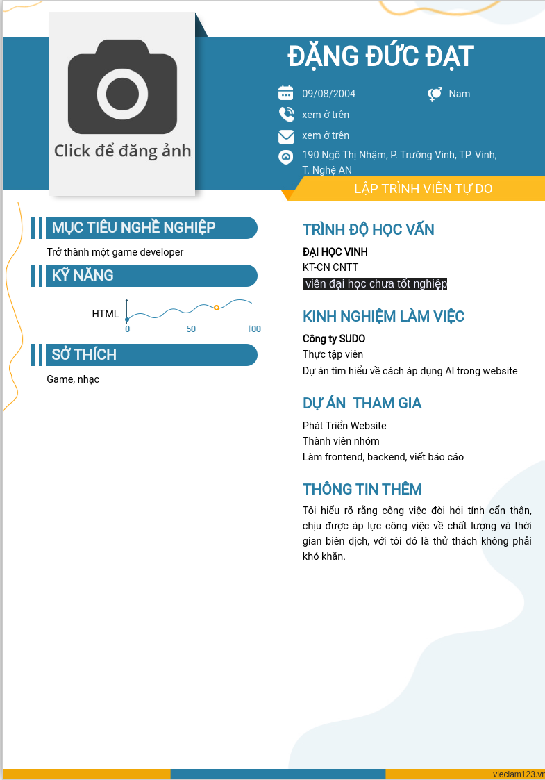 CV ứng viên