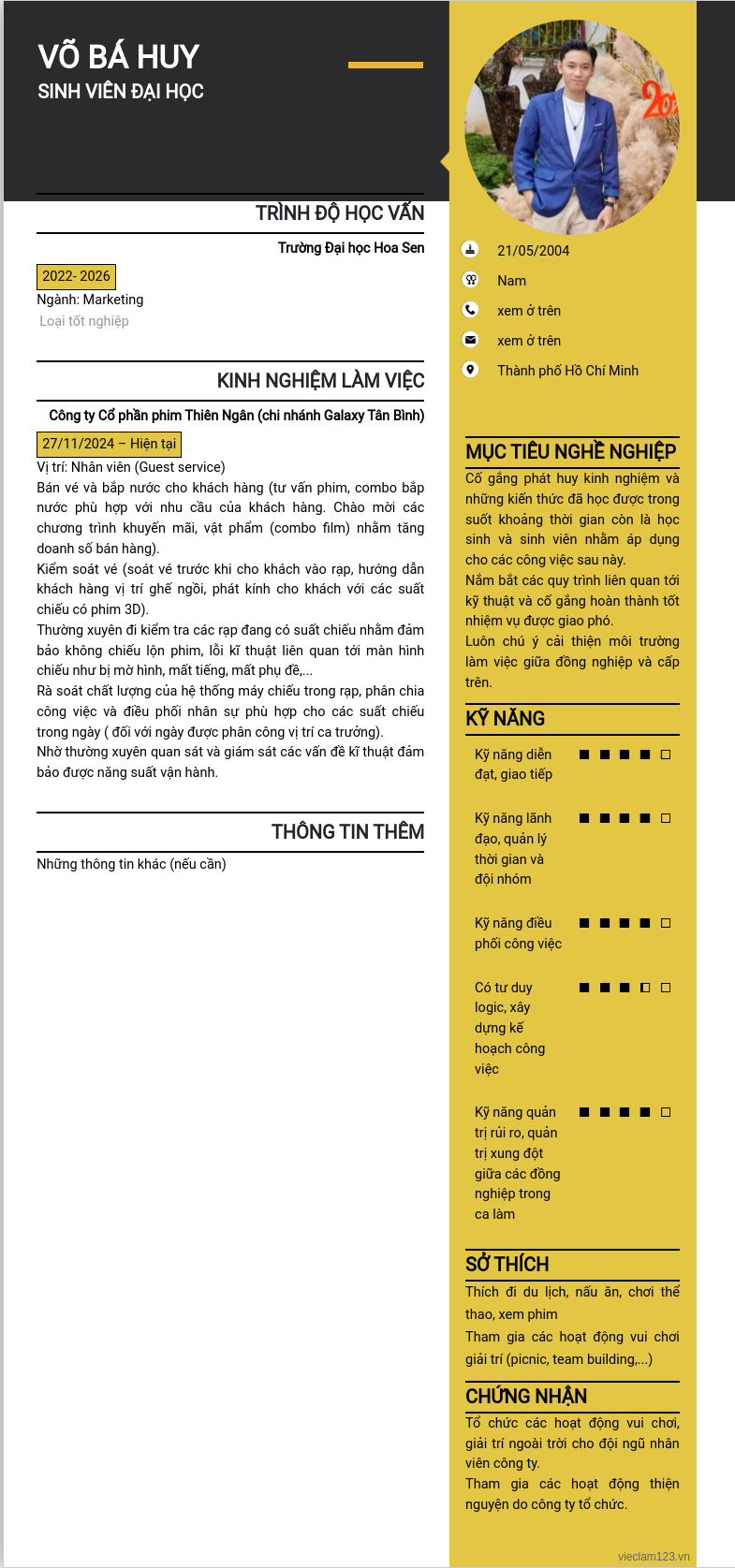 CV ứng viên