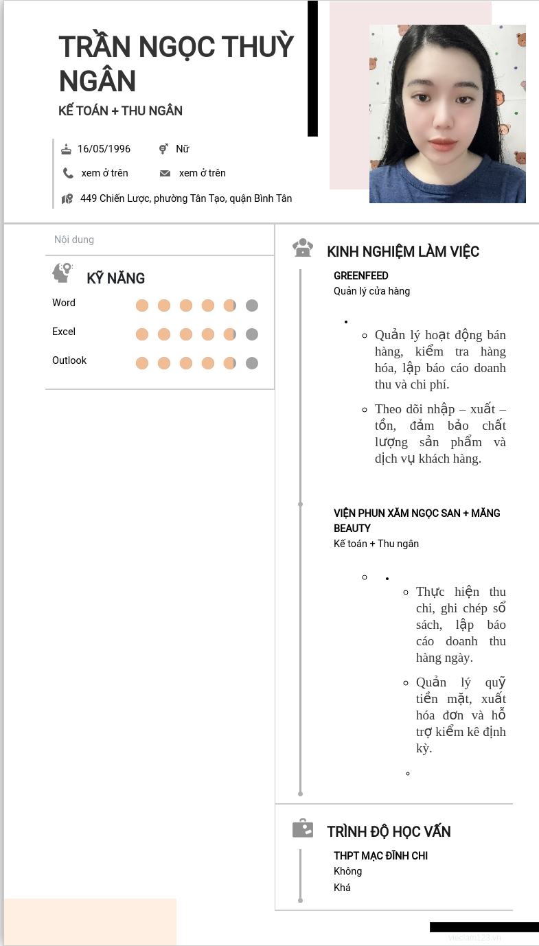 CV ứng viên