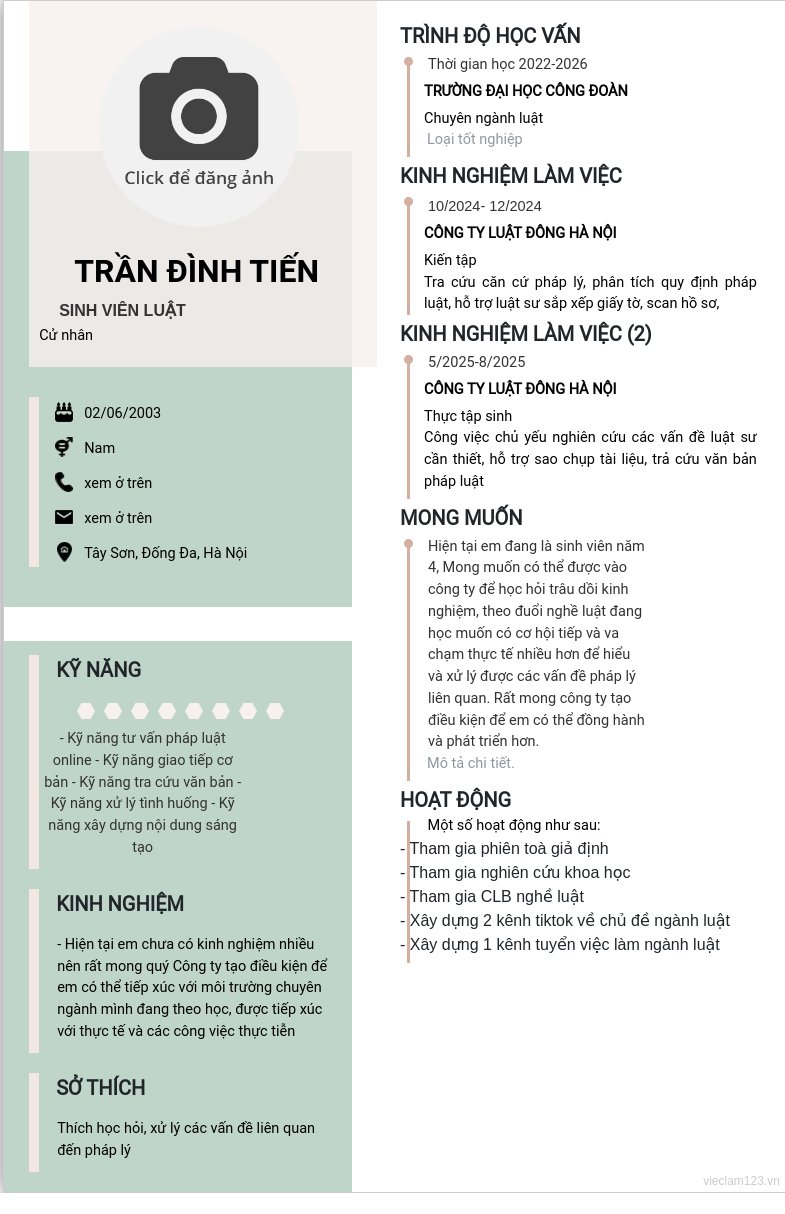 CV ứng viên