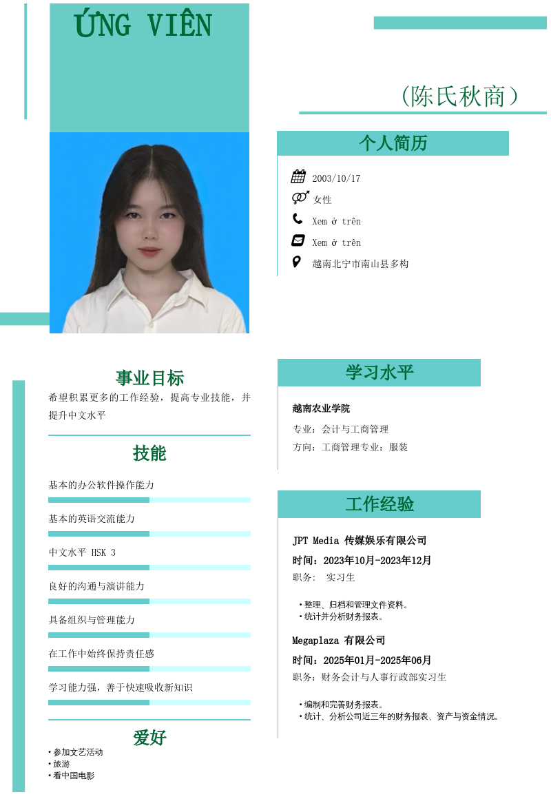CV ứng viên