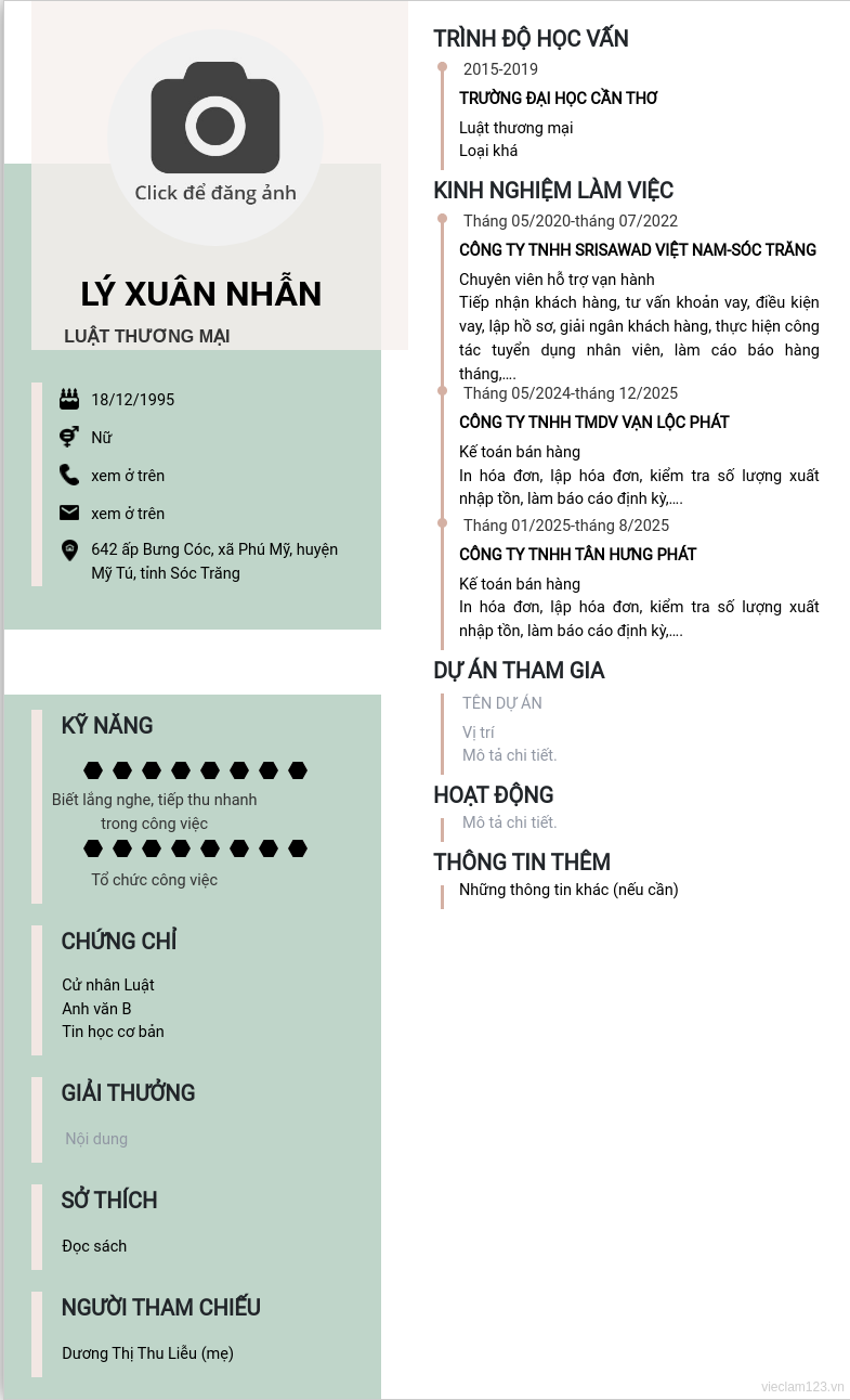 CV ứng viên