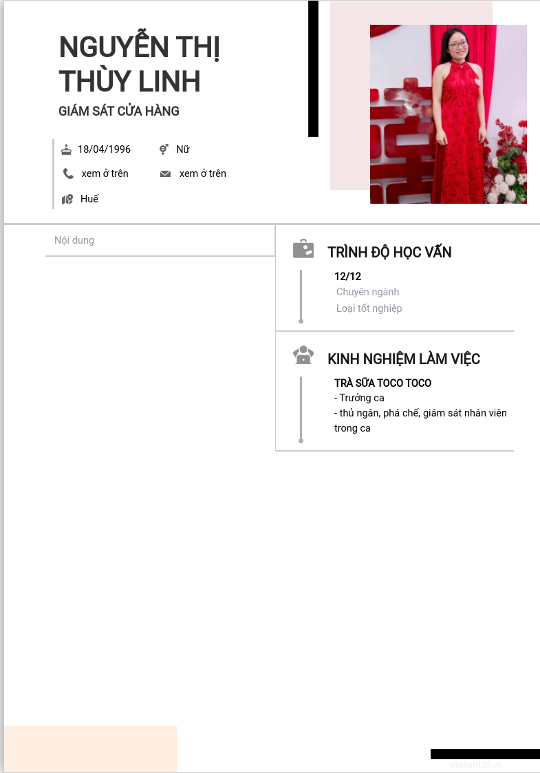 CV ứng viên