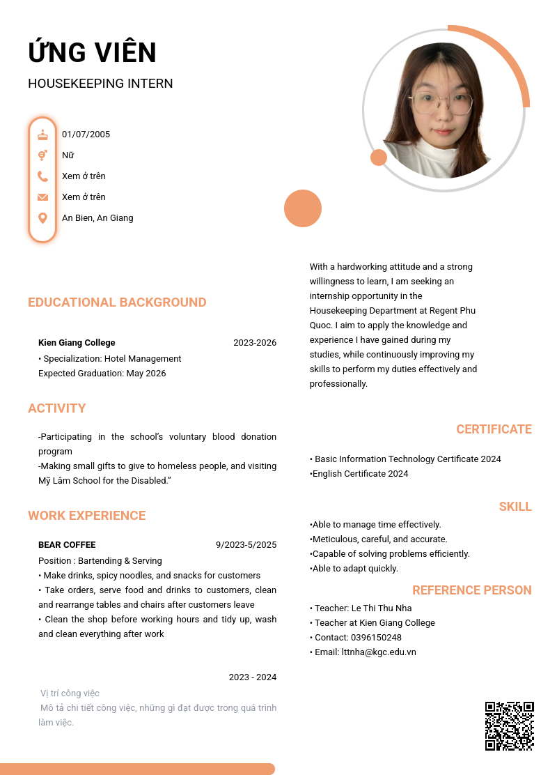 CV ứng viên