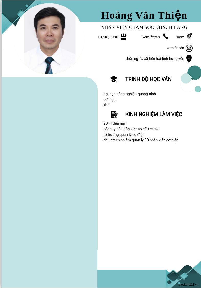 CV ứng viên