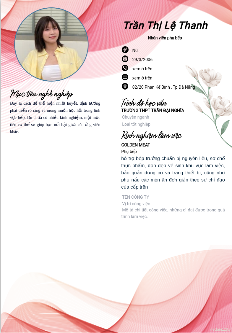 CV ứng viên