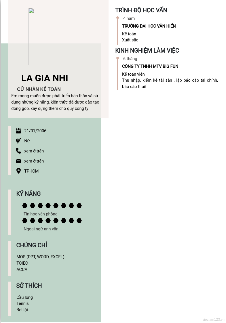 CV ứng viên