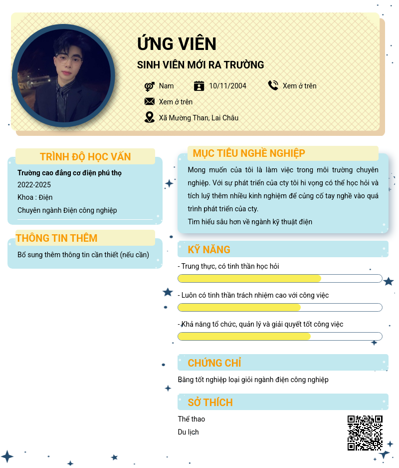 CV ứng viên