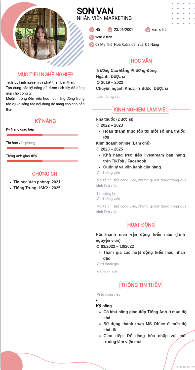 CV ứng viên