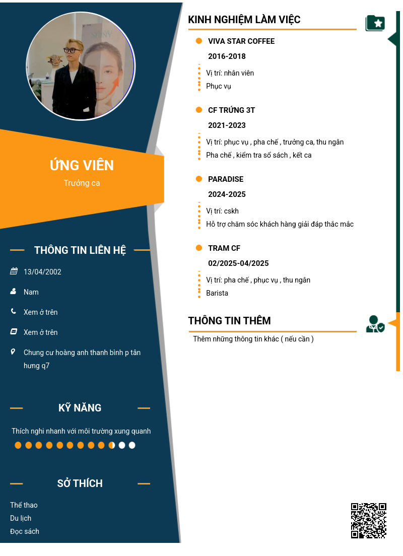 CV ứng viên
