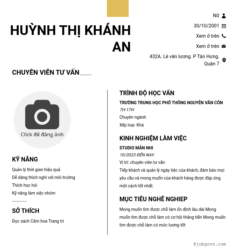 CV ứng viên