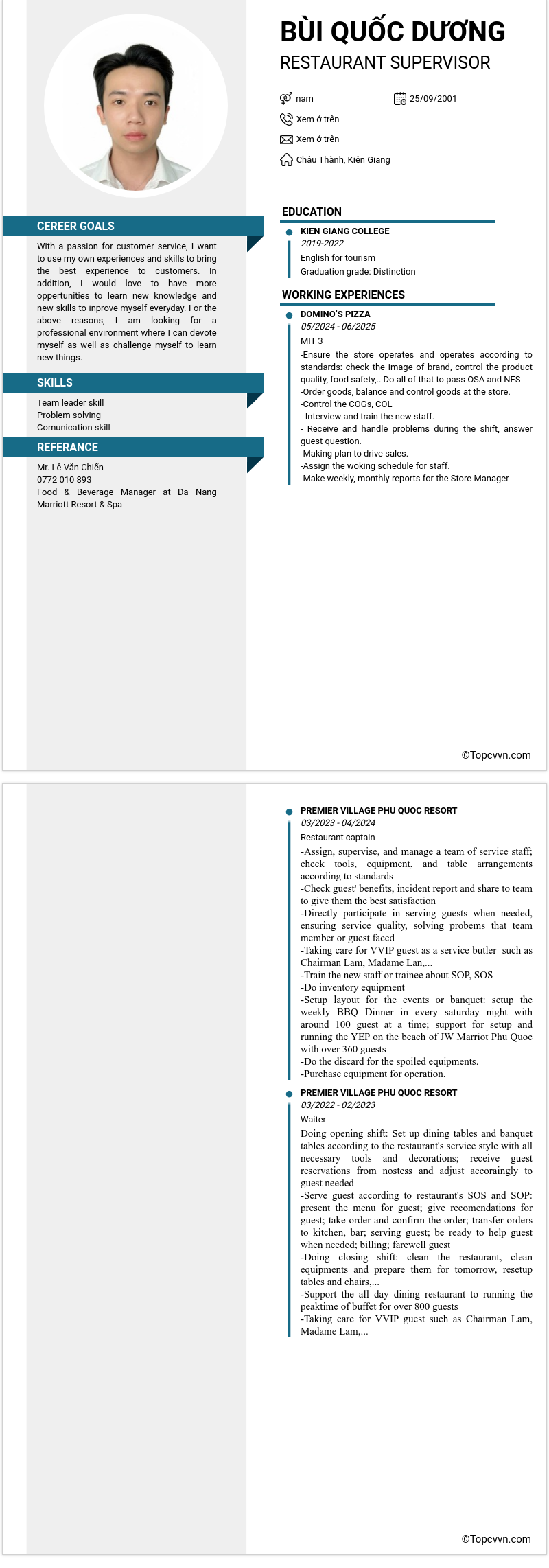 CV ứng viên