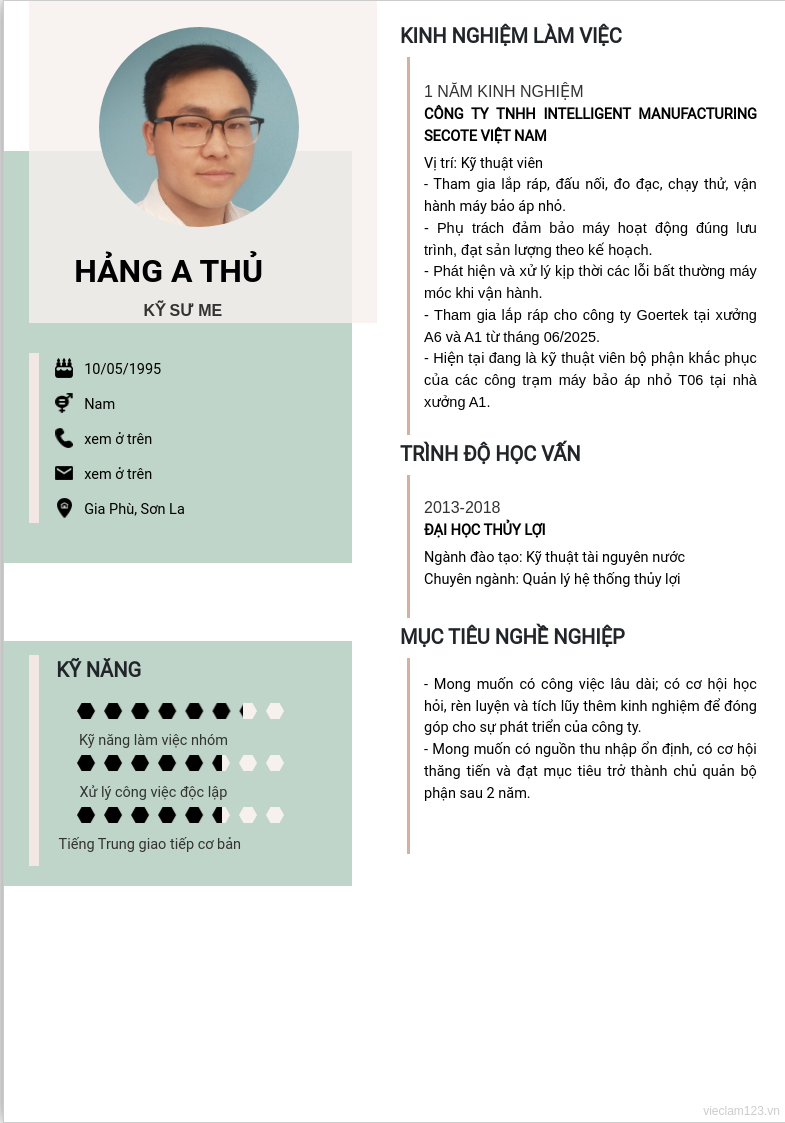 CV ứng viên