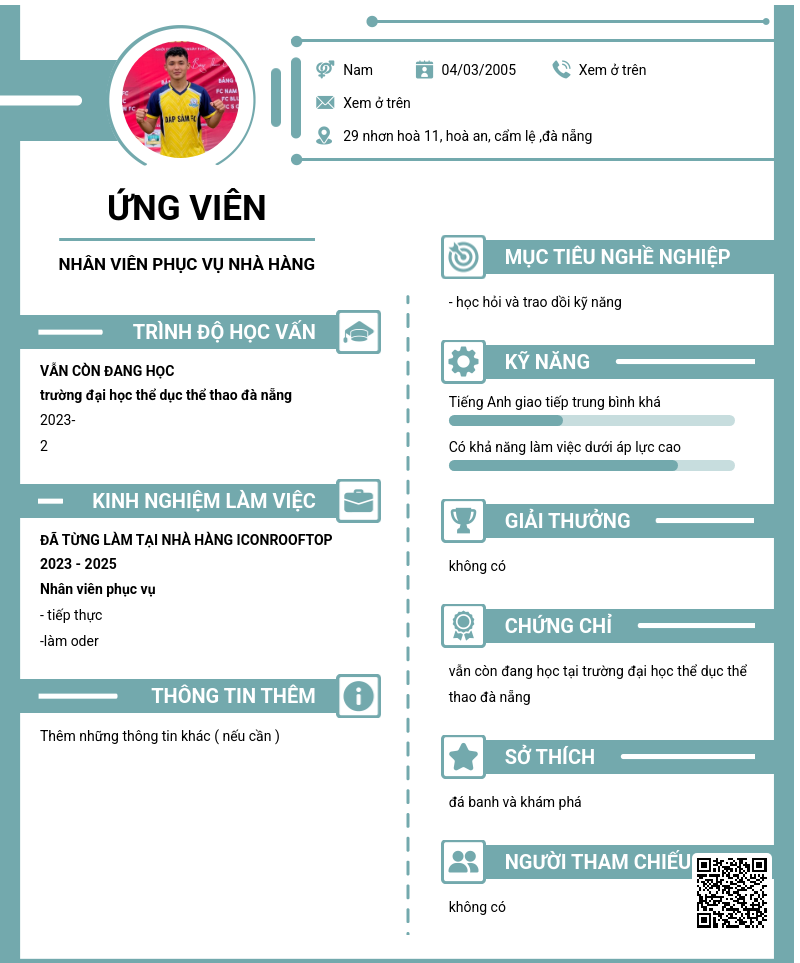 CV ứng viên