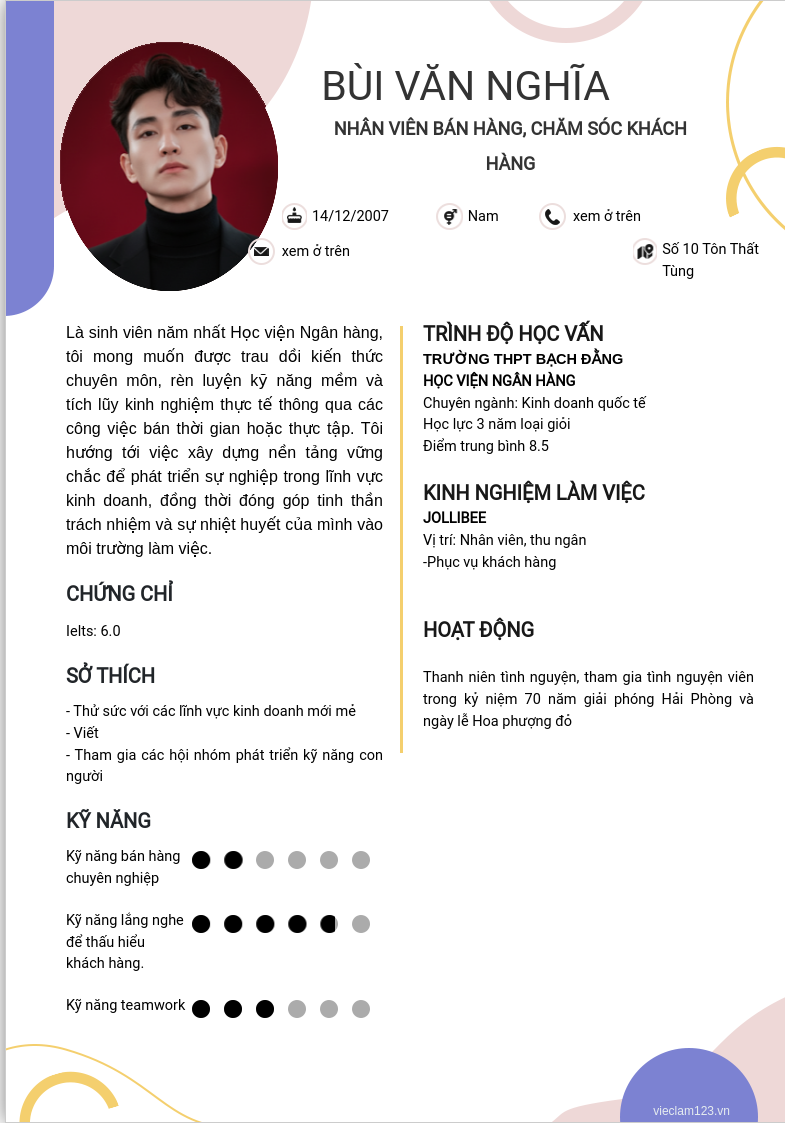 CV ứng viên