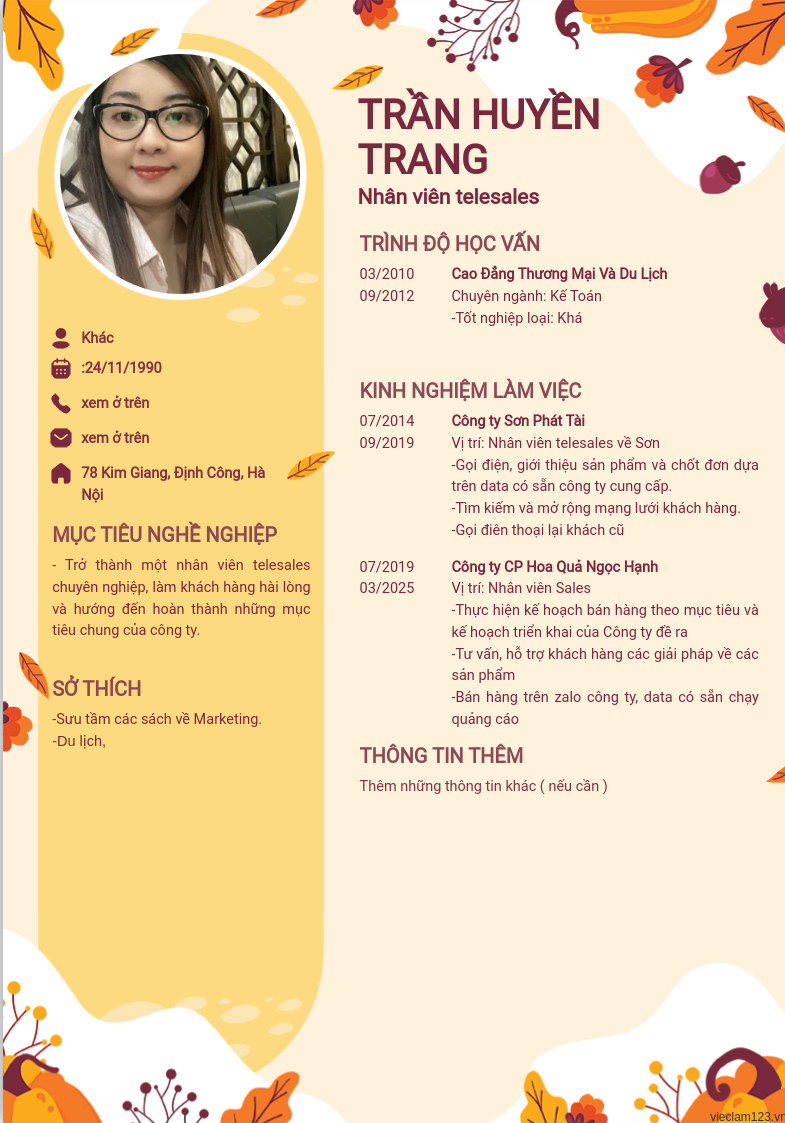 CV ứng viên