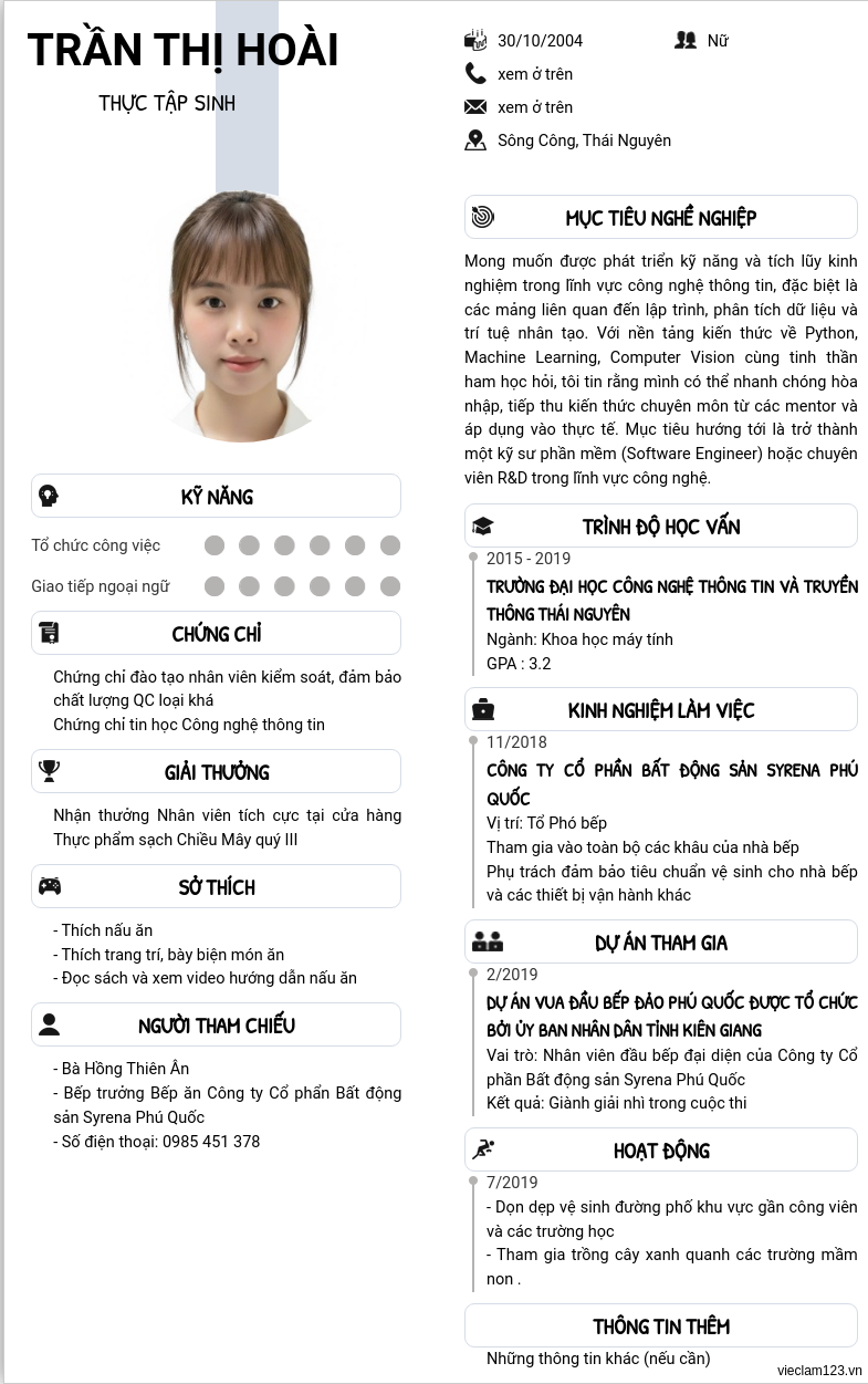 CV ứng viên