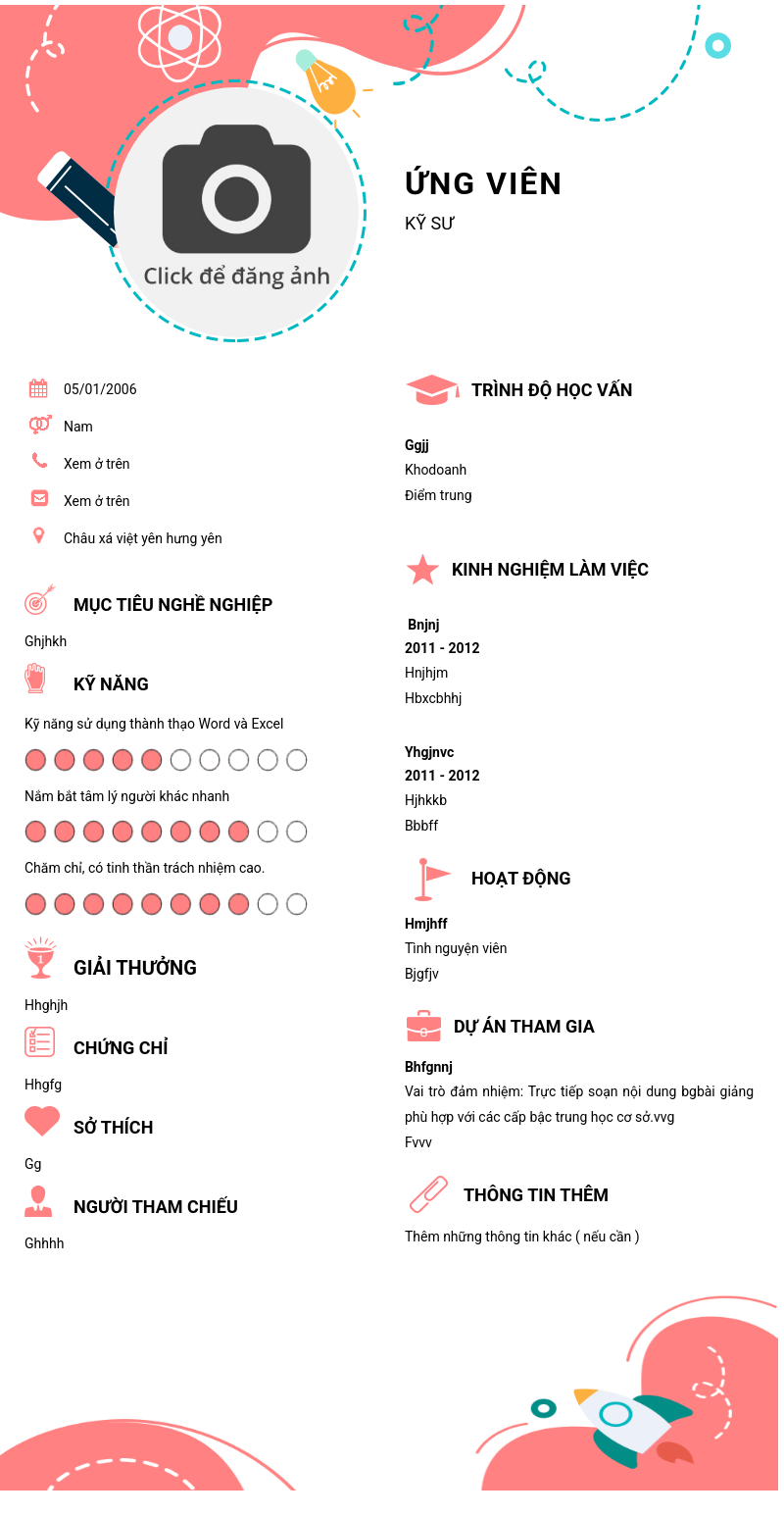 CV ứng viên