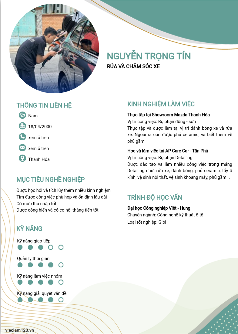 CV ứng viên