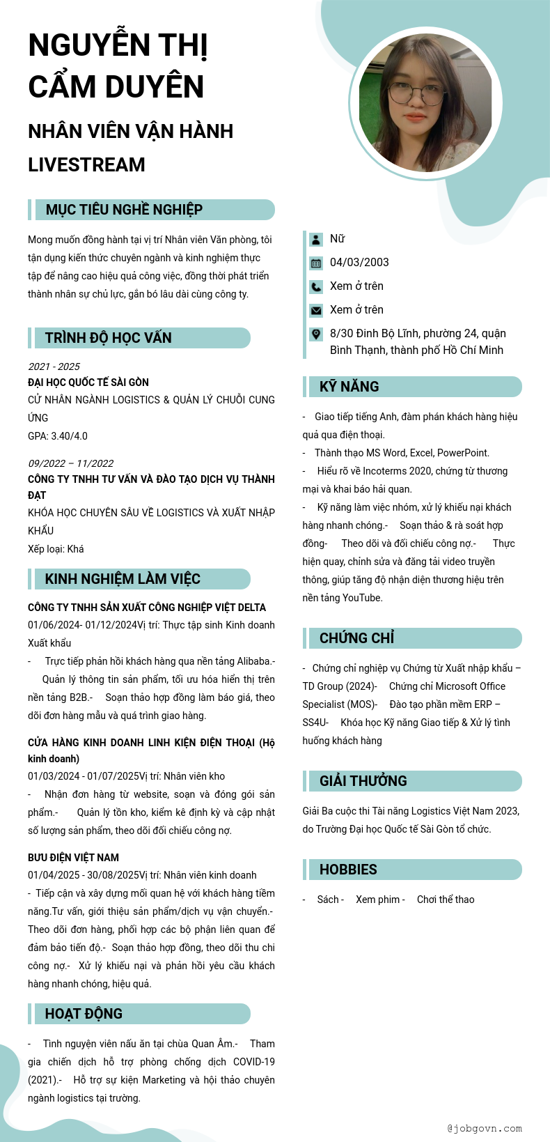 CV ứng viên