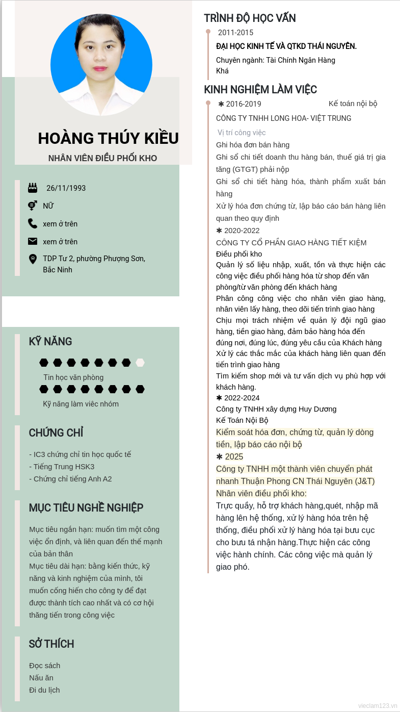 CV ứng viên