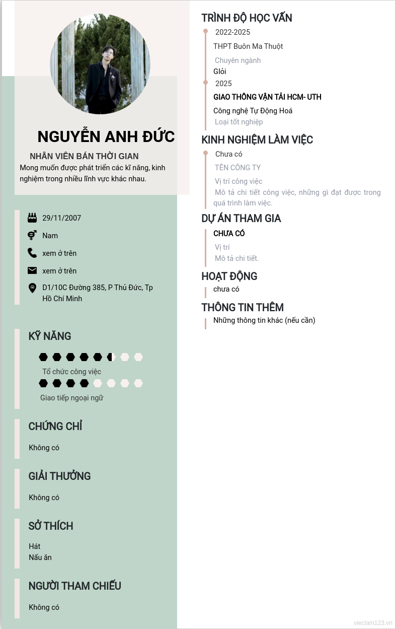 CV ứng viên