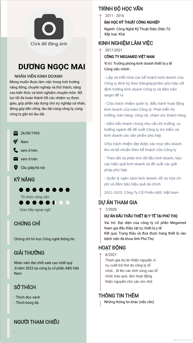 CV ứng viên