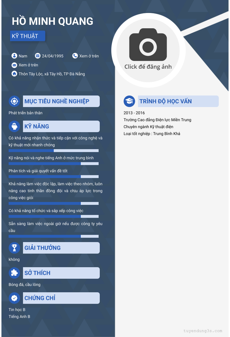 CV ứng viên