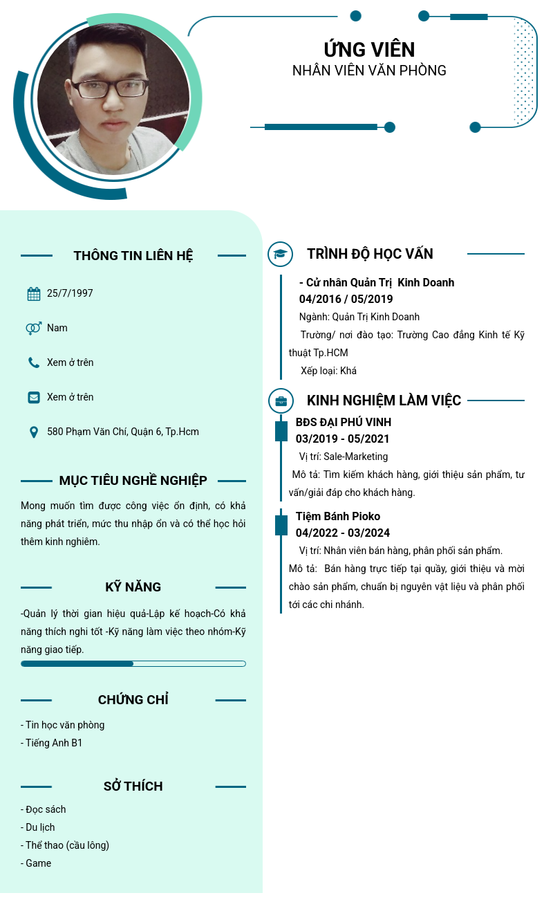 CV ứng viên