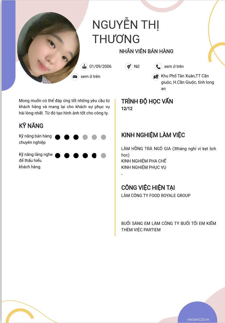 CV ứng viên