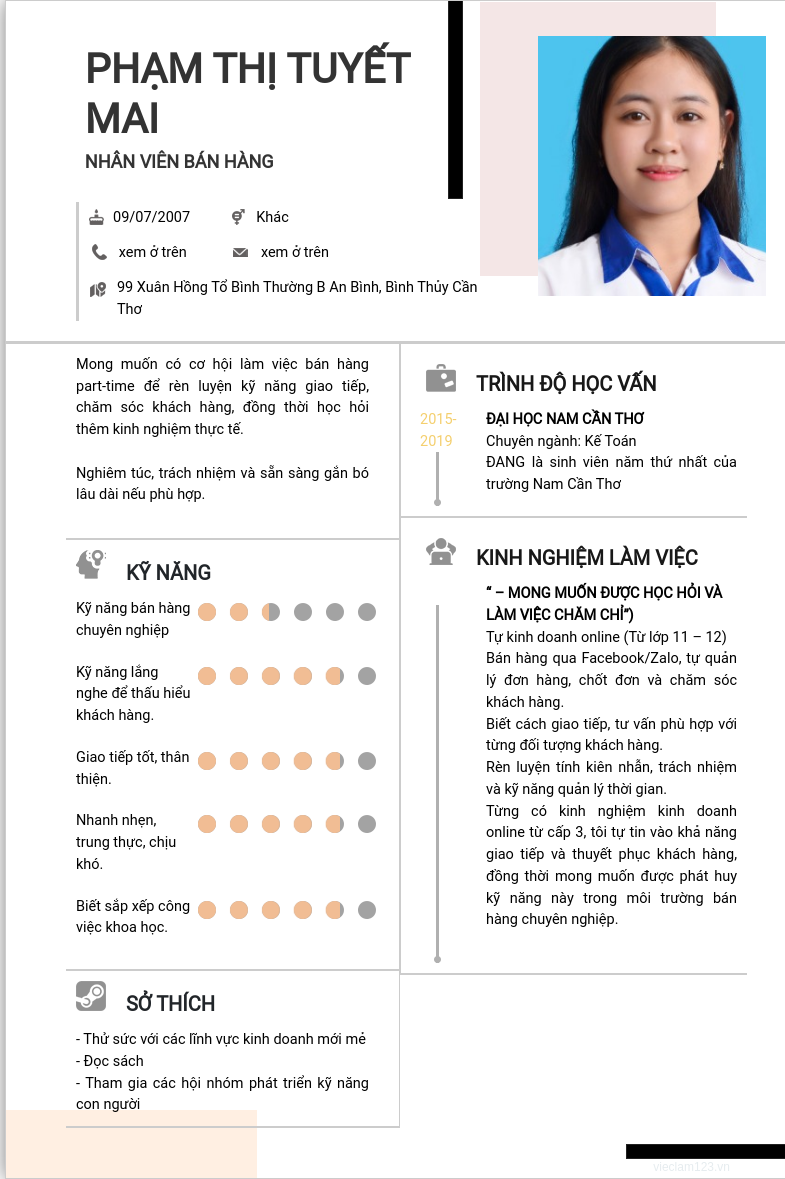 CV ứng viên